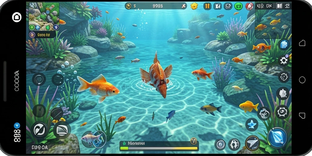 Tampilan gameplay seru saat memancing di 898A.