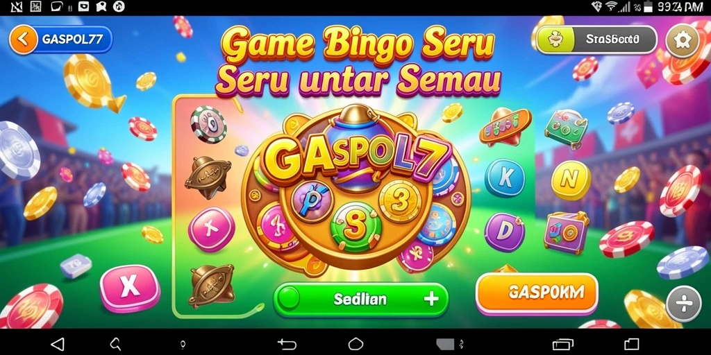 Tampilan gameplay GASPOL77 dengan suasana Bingo yang seru.