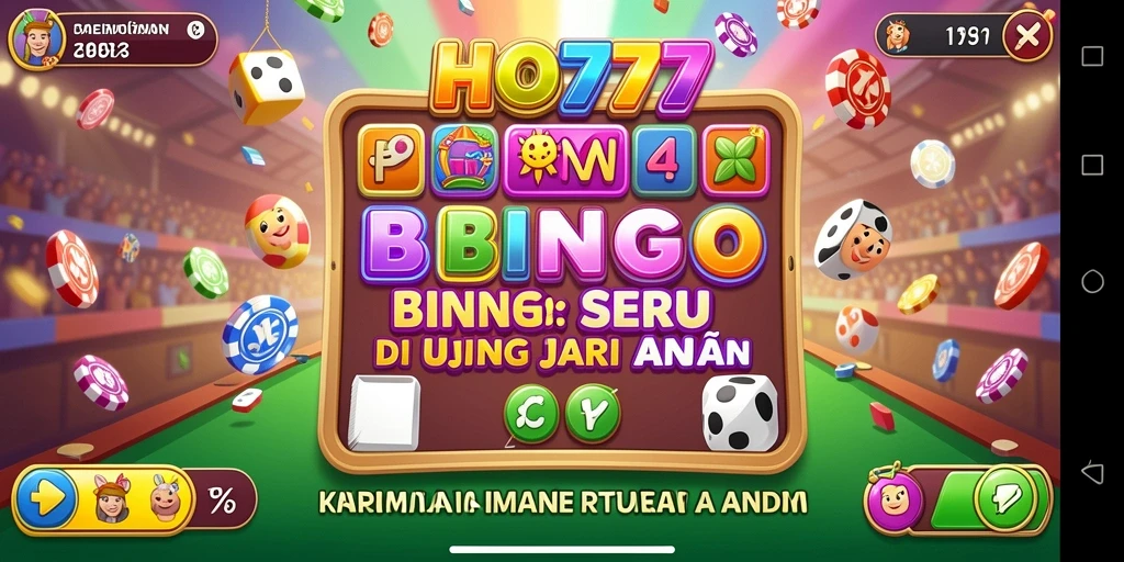 Tampilan gameplay Bingo seru di HO777 dengan teman-teman.