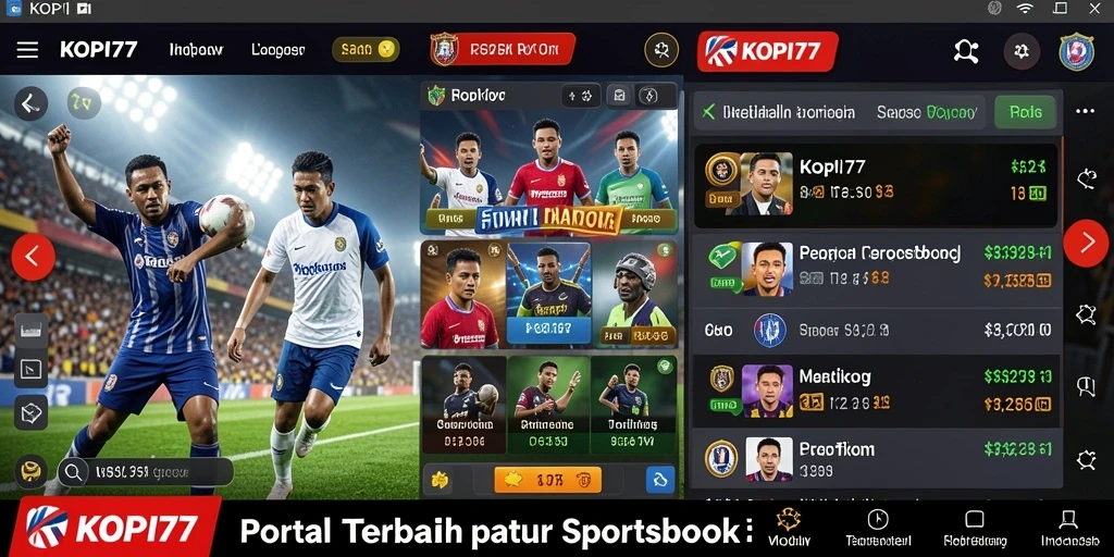 Tampilan gameplay KOPI77 yang menarik dan interaktif dalam taruhan olahraga.