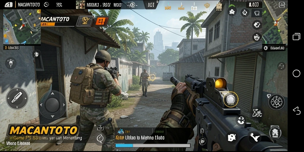 Screenshot gameplay menunjukkan aksi seru di <strong>MACANTOTO</strong>.