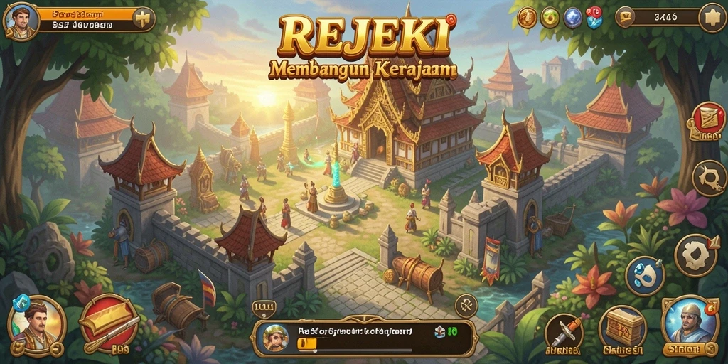 Tampilan screenshot gameplay REJEKI yang menunjukkan pertempuran strategi yang mendebarkan.
