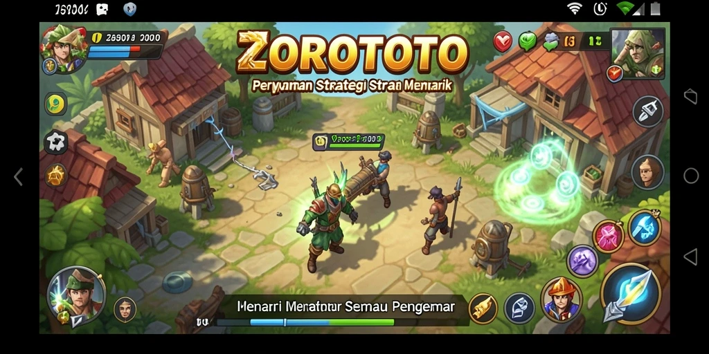 Tampilan gameplay menarik dari ZOROTOTO yang menonjolkan strategi.